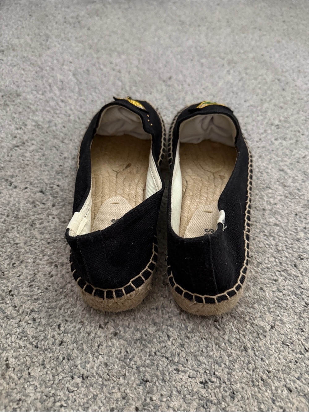 Soludos Black Espadrilles with Champagne Bottle & Glass Embroidery - Picture 5 of 6
